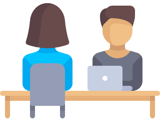 human man and woman icon using laptop